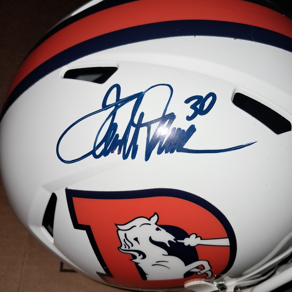 White and Orange Football Helmet